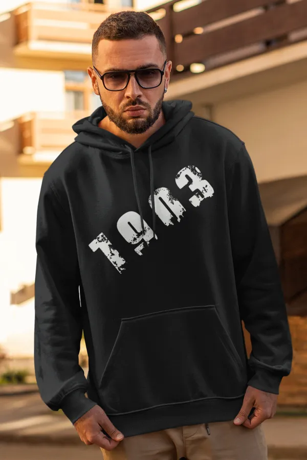 BJK 01-1 1903 Siyah Erkek Kapşonlu Sweatshirt - Hoodie