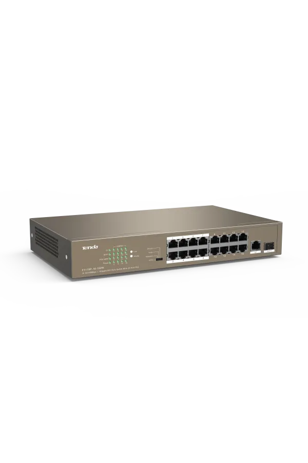 TENDA TEF1118P-16-150W 16PORT 10/100 YÖNETİLEMEZ POE SWITCH