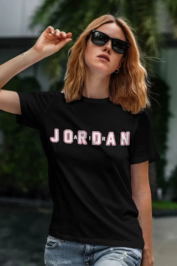 Air Jordan 34 Siyah NBA Kadın Tshirt - Tişört