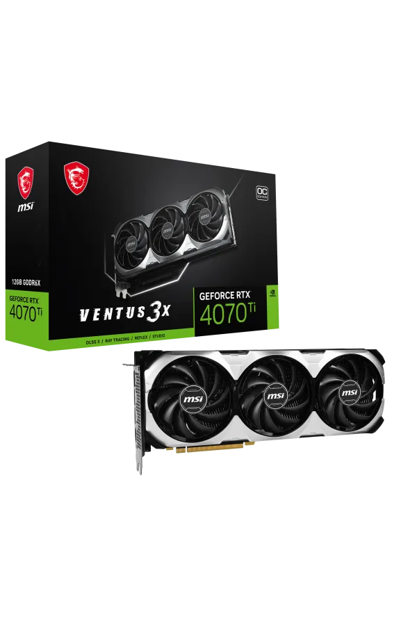 MSI GEFORCE RTX 4070 TI VENTUS 3X 12G OC 12GB GDDRX DP HDMI 192Bit