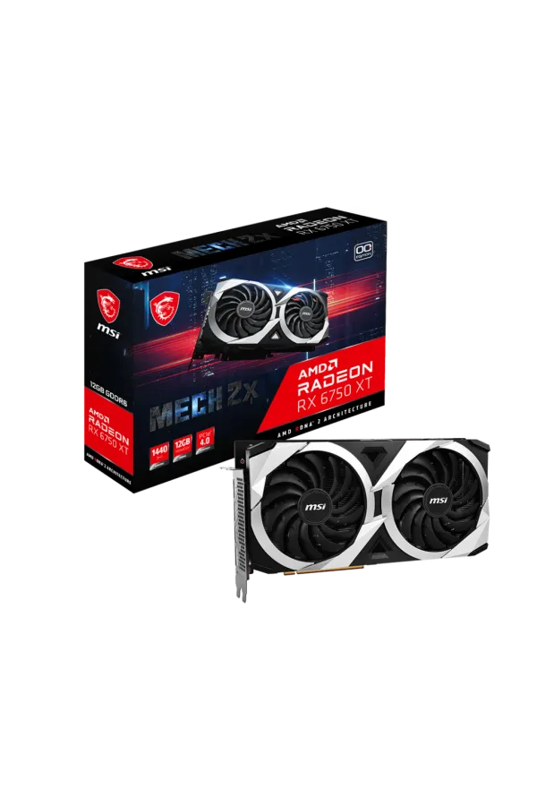 MSI RADEON RX 6750 XT MECH 2X 12G OC 12GB GDDR6 192BIT