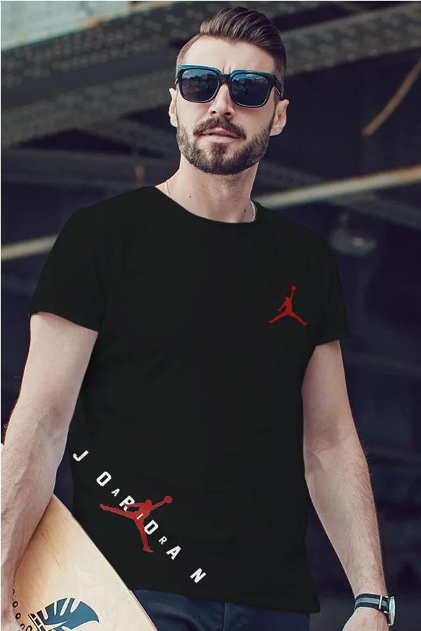 Air Jordan 23 Siyah NBA Erkek Tshirt - Tişört