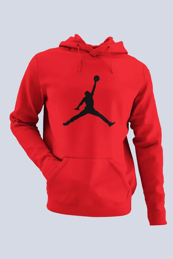 Air Jordan 02 Kırmızı NBA Erkek Kapşonlu Sweatshirt - Hoodie