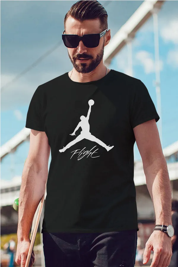 Air Jordan 06 Siyah NBA Erkek Tshirt - Tişört