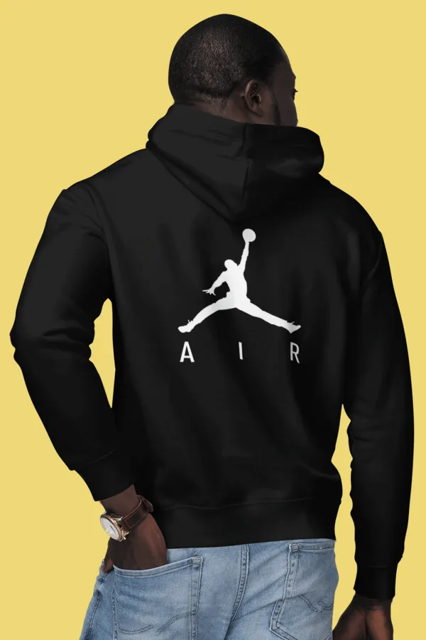 Air Jordan 03 Sırt Siyah NBA Erkek Kapşonlu Sweatshirt - Hoodie