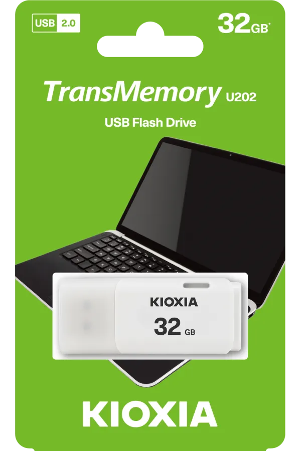 32GB USB2.0 KIOXIA BEYAZ USB BELLEK LU202W032GG4