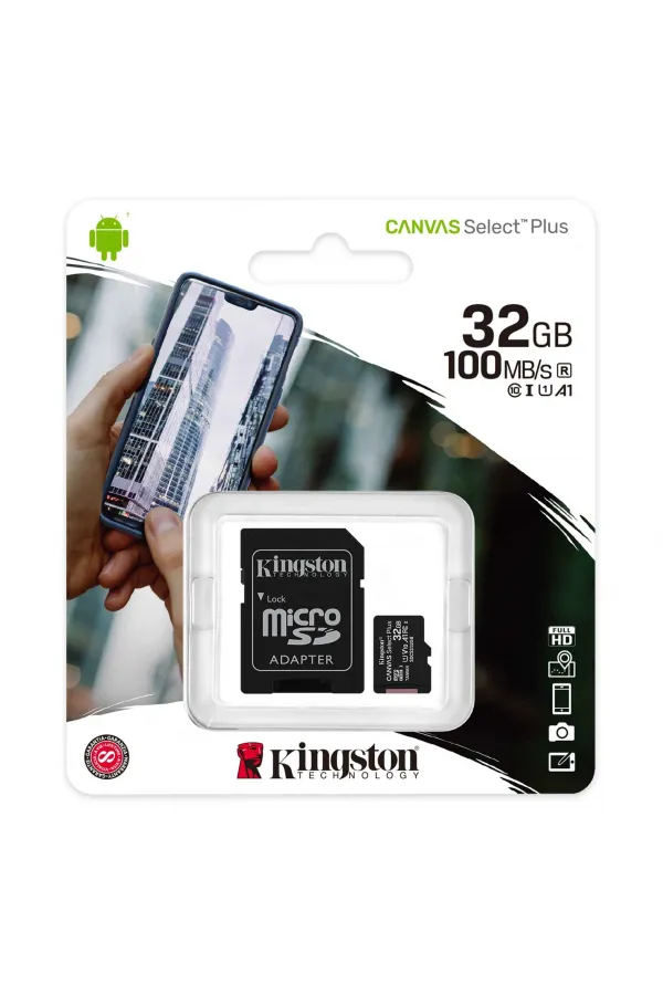 32GB MICRO SD CANVAS PLUS KINGSTON SDCS2/32GB