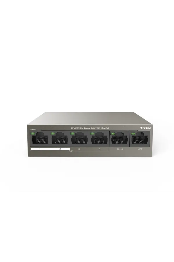 TENDA TEF1106P 6PORT 10/100 YÖNETİLEMEZ POE SWITCH