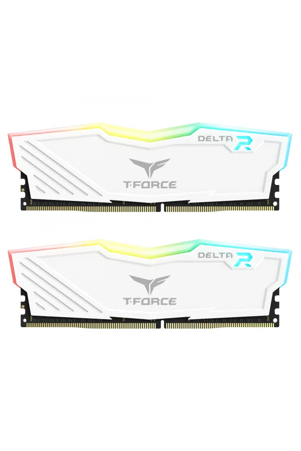 Team T-Force Delta RGB White 32GB (2x16GB) 3600MHz CL18 DDR4 Gaming Ram (TF4D432G3600HC18JDC01)