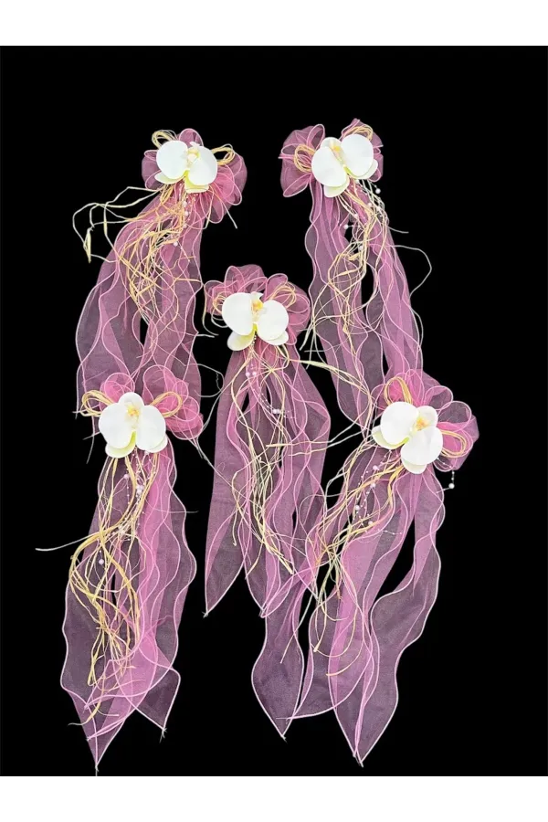 Orkide Bohça Süsü, Gelin Damat Çeyiz Düğün Nişan Konvoy Gelin Arabası Sünnet Kına Süsü 1 Adet